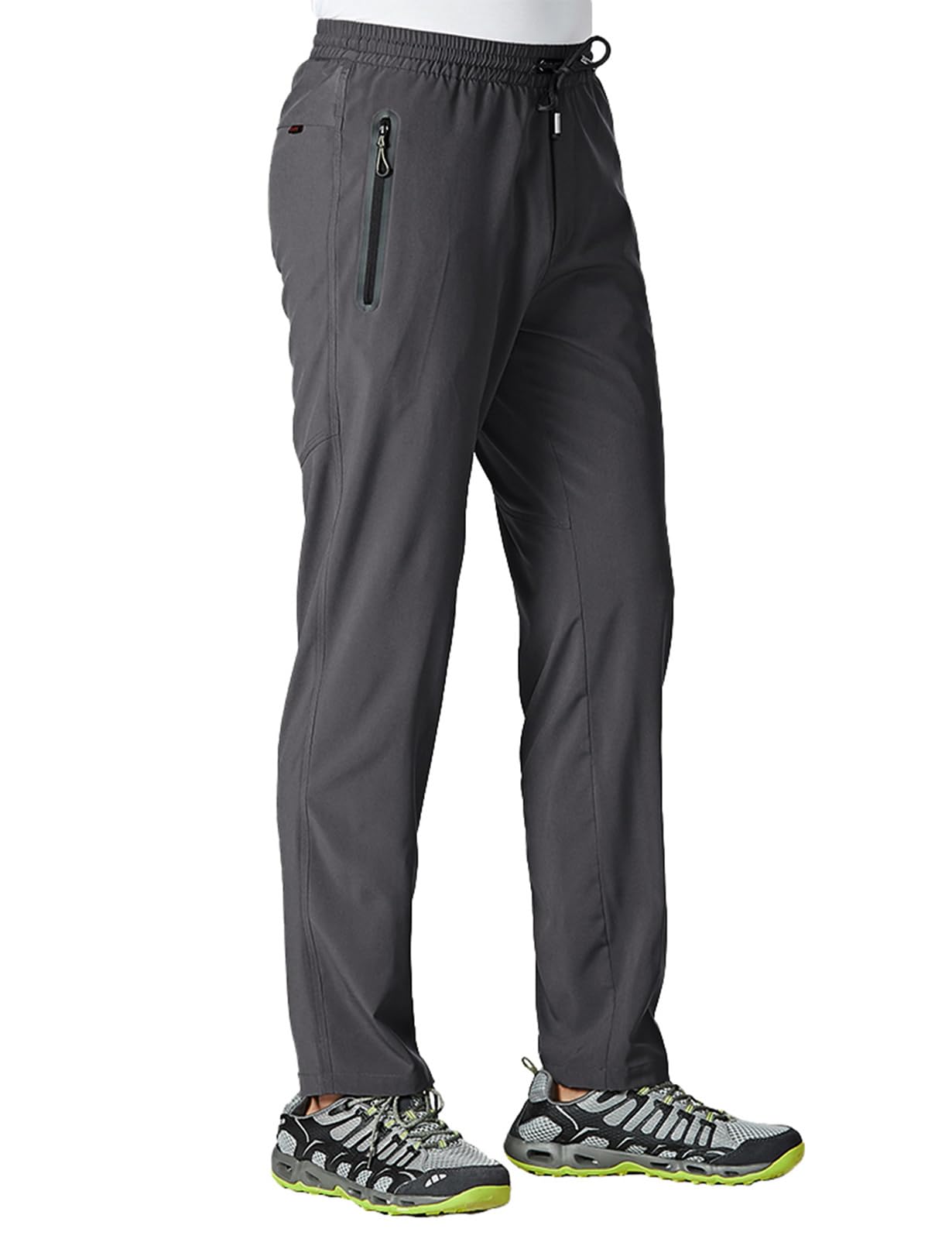 TBMPOY Men's Lightweight Hiking Travel Pants Breathable Athletic Fishing Active Joggers Zipper Pockets
TBMPOY Men's Ligh